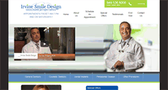 Desktop Screenshot of irvinesmiledesign.com